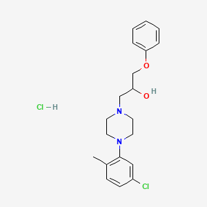 molecular formula C20H26Cl2N2O2 B4082103 1-[4-(5-chloro-2-methylphenyl)-1-piperazinyl]-3-phenoxy-2-propanol hydrochloride 