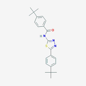 molecular formula C23H27N3OS B408211 4-tert-butyl-N-[5-(4-tert-butylphenyl)-1,3,4-thiadiazol-2-yl]benzamide 