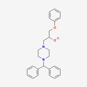 1-[4-(diphenylmethyl)-1-piperazinyl]-3-phenoxy-2-propanol