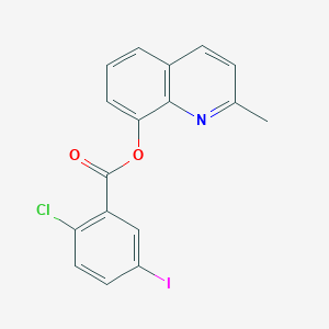 molecular formula C17H11ClINO2 B408212 2-Methyl-8-quinolinyl 2-chloro-5-iodobenzoate 