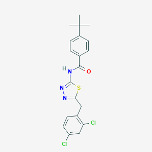molecular formula C20H19Cl2N3OS B408214 4-tert-butyl-N-[5-(2,4-dichlorobenzyl)-1,3,4-thiadiazol-2-yl]benzamide 