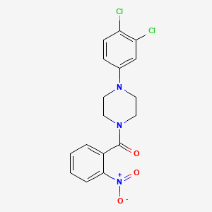 molecular formula C17H15Cl2N3O3 B4082142 1-(3,4-dichlorophenyl)-4-(2-nitrobenzoyl)piperazine 