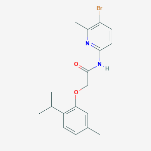 molecular formula C18H21BrN2O2 B4082152 N-(5-bromo-6-methyl-2-pyridinyl)-2-(2-isopropyl-5-methylphenoxy)acetamide 