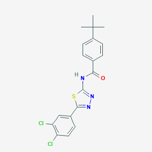 molecular formula C19H17Cl2N3OS B408216 4-tert-butyl-N-[5-(3,4-dichlorophenyl)-1,3,4-thiadiazol-2-yl]benzamide 