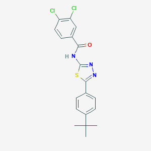 molecular formula C19H17Cl2N3OS B408217 N-[5-(4-tert-butylphenyl)-1,3,4-thiadiazol-2-yl]-3,4-dichlorobenzamide 