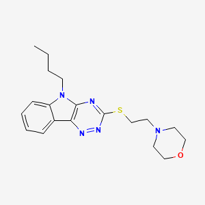 molecular formula C19H25N5OS B4082184 5-butyl-3-{[2-(4-morpholinyl)ethyl]thio}-5H-[1,2,4]triazino[5,6-b]indole 