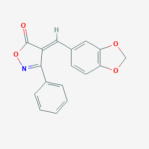 molecular formula C17H11NO4 B408219 4-(1,3-benzodioxol-5-ylmethylene)-3-phenylisoxazol-5(4H)-one 