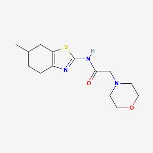 molecular formula C14H21N3O2S B4082193 N-(6-methyl-4,5,6,7-tetrahydro-1,3-benzothiazol-2-yl)-2-(4-morpholinyl)acetamide 