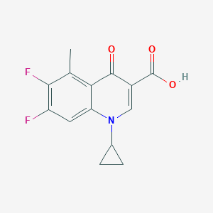 molecular formula C14H11F2NO3 B040822 1-Cyclopropyl-6,7-difluoro-5-methyl-4-oxo-1,4-dihydroquinoline-3-carboxylic acid CAS No. 119915-47-8