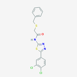 molecular formula C17H13Cl2N3OS2 B408220 2-(benzylsulfanyl)-N-[5-(3,4-dichlorophenyl)-1,3,4-thiadiazol-2-yl]acetamide 