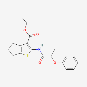molecular formula C19H21NO4S B4082212 ethyl 2-[(2-phenoxypropanoyl)amino]-5,6-dihydro-4H-cyclopenta[b]thiophene-3-carboxylate 