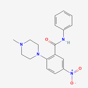 molecular formula C18H20N4O3 B4082221 2-(4-methyl-1-piperazinyl)-5-nitro-N-phenylbenzamide 