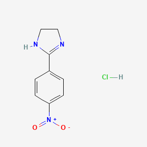molecular formula C9H10ClN3O2 B4082228 2-(4-nitrophenyl)-4,5-dihydro-1H-imidazole hydrochloride 