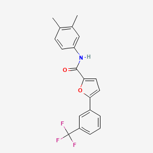 molecular formula C20H16F3NO2 B4082233 N-(3,4-dimethylphenyl)-5-[3-(trifluoromethyl)phenyl]-2-furamide 