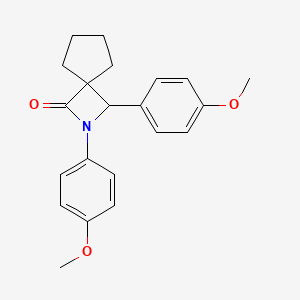 molecular formula C21H23NO3 B4082262 2,3-bis(4-methoxyphenyl)-2-azaspiro[3.4]octan-1-one 