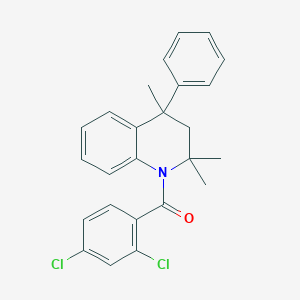 molecular formula C25H23Cl2NO B408227 1-(2,4-Dichlorobenzoyl)-2,2,4-trimethyl-4-phenyl-1,2,3,4-tetrahydroquinoline CAS No. 305343-45-7