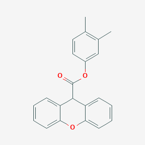 molecular formula C22H18O3 B408228 9H-Xanthene-9-carboxylic acid 3,4-dimethyl-phenyl ester 