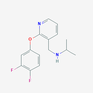 molecular formula C15H16F2N2O B4082281 N-{[2-(3,4-difluorophenoxy)-3-pyridinyl]methyl}-2-propanamine 