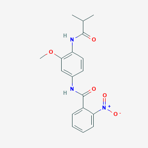 molecular formula C18H19N3O5 B4082297 N-[4-(isobutyrylamino)-3-methoxyphenyl]-2-nitrobenzamide 