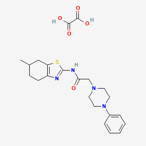 molecular formula C22H28N4O5S B4082322 N-(6-methyl-4,5,6,7-tetrahydro-1,3-benzothiazol-2-yl)-2-(4-phenyl-1-piperazinyl)acetamide oxalate 