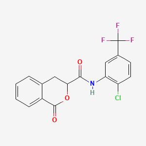 molecular formula C17H11ClF3NO3 B4082328 N-[2-chloro-5-(trifluoromethyl)phenyl]-1-oxo-3,4-dihydro-1H-isochromene-3-carboxamide 