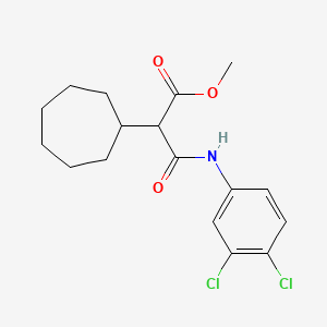 molecular formula C17H21Cl2NO3 B4082338 methyl 2-cycloheptyl-3-[(3,4-dichlorophenyl)amino]-3-oxopropanoate 