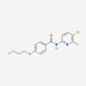 molecular formula C17H19BrN2O2 B4082346 N-(5-bromo-6-methyl-2-pyridinyl)-4-butoxybenzamide 