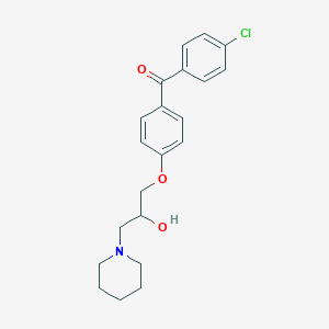 molecular formula C21H24ClNO3 B4082354 (4-chlorophenyl){4-[2-hydroxy-3-(1-piperidinyl)propoxy]phenyl}methanone 