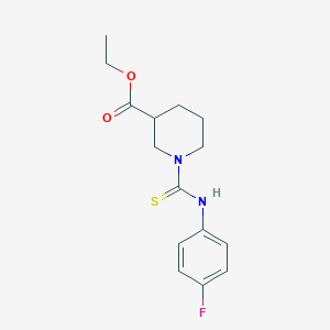 molecular formula C15H19FN2O2S B4082360 ethyl 1-{[(4-fluorophenyl)amino]carbonothioyl}-3-piperidinecarboxylate 