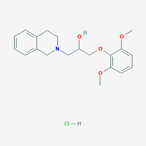 molecular formula C20H26ClNO4 B4082371 1-(3,4-dihydro-2(1H)-isoquinolinyl)-3-(2,6-dimethoxyphenoxy)-2-propanol hydrochloride 