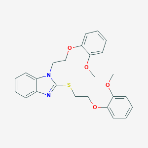1-[2-(2-methoxyphenoxy)ethyl]-2-{[2-(2-methoxyphenoxy)ethyl]sulfanyl}-1H-benzimidazole