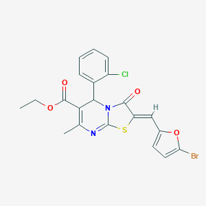ethyl 2-[(5-bromo-2-furyl)methylene]-5-(2-chlorophenyl)-7-methyl-3-oxo-2,3-dihydro-5H-[1,3]thiazolo[3,2-a]pyrimidine-6-carboxylate