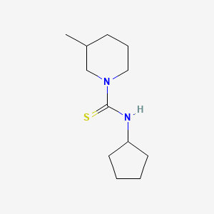 molecular formula C12H22N2S B4082416 N-cyclopentyl-3-methyl-1-piperidinecarbothioamide 