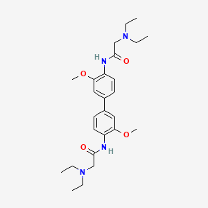 2-Diethylamino-N-[4'-(2-diethylamino-acetylamino)-3,3'-dimethoxy-biphenyl-4-yl]-acetamide