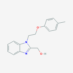 molecular formula C17H18N2O2 B408242 {1-[2-(4-甲基苯氧基)乙基]-1H-苯并咪唑-2-基}甲醇 CAS No. 313067-45-7
