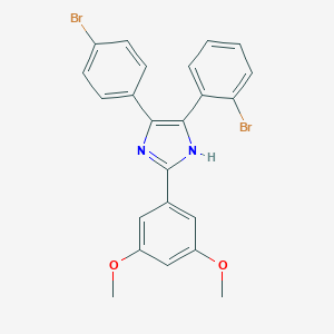 molecular formula C23H18Br2N2O2 B408243 5-(2-bromophenyl)-4-(4-bromophenyl)-2-(3,5-dimethoxyphenyl)-1H-imidazole 
