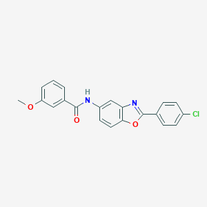 molecular formula C21H15ClN2O3 B408244 N-[2-(4-chlorophenyl)-1,3-benzoxazol-5-yl]-3-methoxybenzamide 