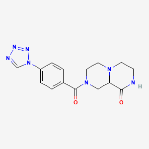 molecular formula C15H17N7O2 B4082449 8-[4-(1H-tetrazol-1-yl)benzoyl]hexahydro-2H-pyrazino[1,2-a]pyrazin-1(6H)-one 