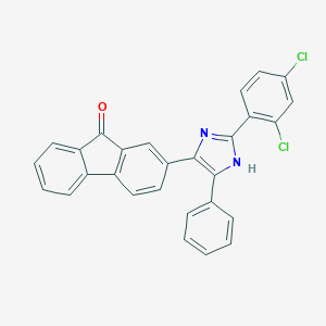 molecular formula C28H16Cl2N2O B408246 2-[2-(2,4-dichlorophenyl)-5-phenyl-1H-imidazol-4-yl]fluoren-9-one 