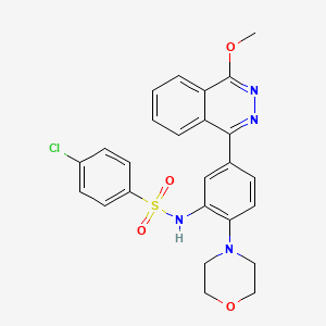 molecular formula C25H23ClN4O4S B4082460 4-chloro-N-[5-(4-methoxy-1-phthalazinyl)-2-(4-morpholinyl)phenyl]benzenesulfonamide 