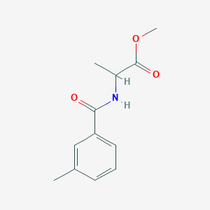 molecular formula C12H15NO3 B4082475 methyl N-(3-methylbenzoyl)alaninate 