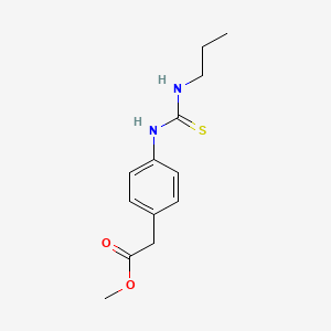 molecular formula C13H18N2O2S B4082506 methyl (4-{[(propylamino)carbonothioyl]amino}phenyl)acetate 