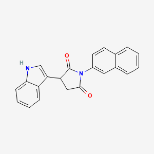 molecular formula C22H16N2O2 B4082509 3-(1H-indol-3-yl)-1-(2-naphthyl)-2,5-pyrrolidinedione 