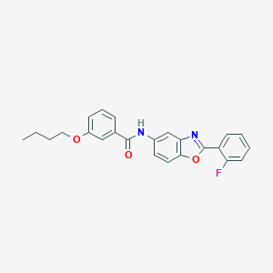 3-butoxy-N-[2-(2-fluorophenyl)-1,3-benzoxazol-5-yl]benzamide