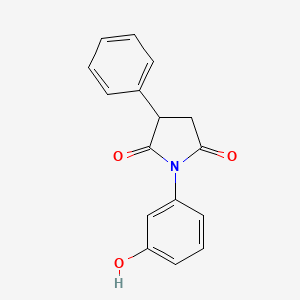 molecular formula C16H13NO3 B4082516 1-(3-hydroxyphenyl)-3-phenyl-2,5-pyrrolidinedione 