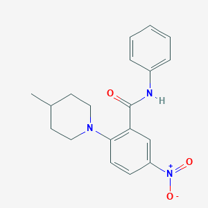 molecular formula C19H21N3O3 B4082522 2-(4-methyl-1-piperidinyl)-5-nitro-N-phenylbenzamide 