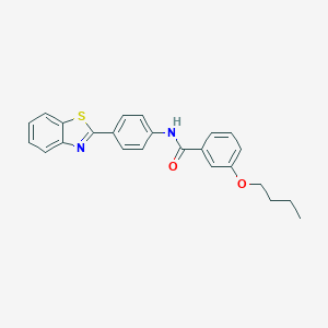 molecular formula C24H22N2O2S B408256 N-[4-(1,3-benzothiazol-2-yl)phenyl]-3-butoxybenzamide 