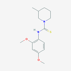 molecular formula C15H22N2O2S B4082577 N-(2,4-dimethoxyphenyl)-3-methyl-1-piperidinecarbothioamide 