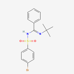 molecular formula C17H19BrN2O2S B4082595 N'-[(4-bromophenyl)sulfonyl]-N-(tert-butyl)benzenecarboximidamide 
