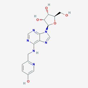 molecular formula C16H18N6O5 B040826 6-(5-Hydroxy-2-pyridylmethylamino)-9-beta-ribofuranosylpurine CAS No. 123369-41-5